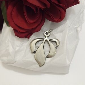 Rune Tennesmed Sweden Scandinavian Flower Pewter Pendant Linnaea Borealis